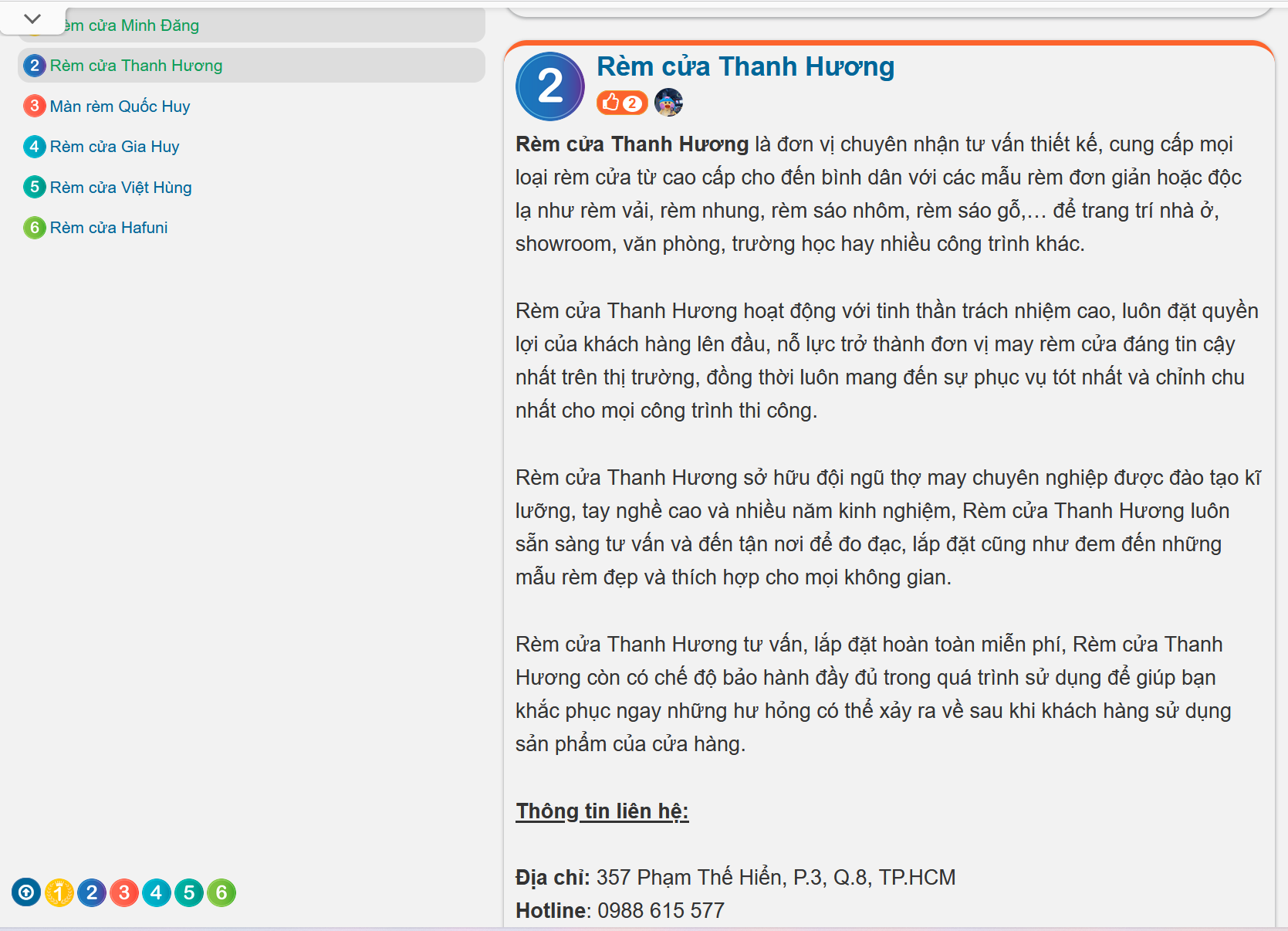 Man cua Thanh Huong top 2 dia chi may rem cua uy tin