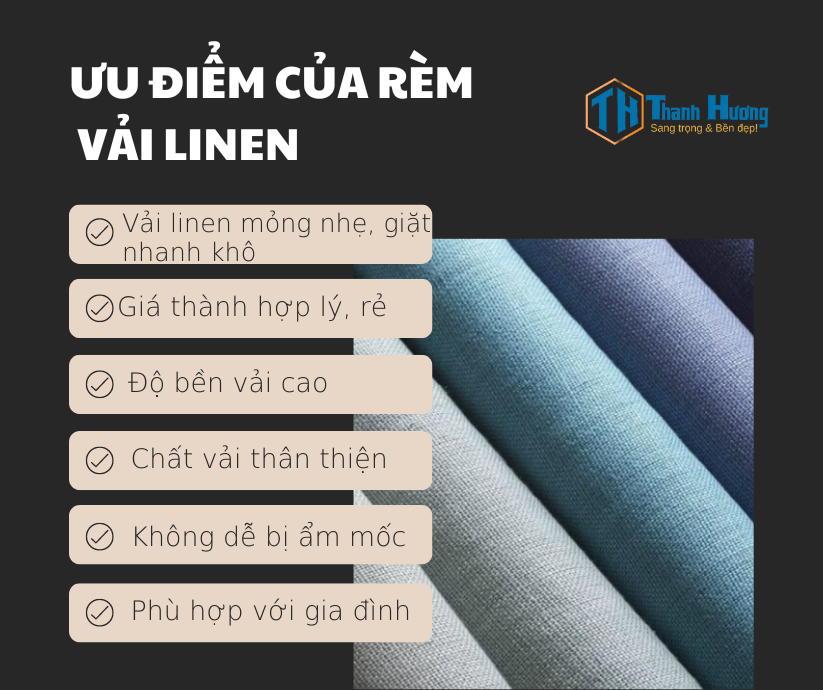 Uu diem cua rem vai linen